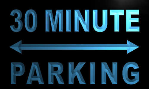 30 Minute Parking Only Neon Light Sign